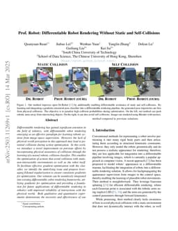 Prof. Robot: Differentiable Robot Rendering Without Static and Self-Collisions