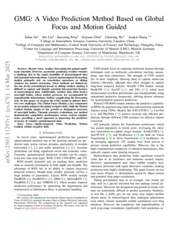GMG: A Video Prediction Method Based on Global Focus and Motion Guided