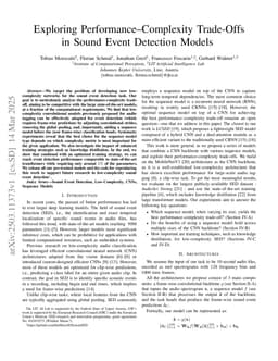 Exploring Performance-Complexity Trade-Offs in Sound Event Detection Models