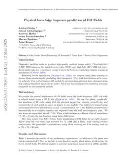 Physical knowledge improves prediction of EM Fields