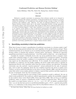 Conformal Prediction and Human Decision Making
