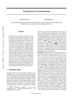 The Relativity of Causal Knowledge
