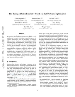 Fine-Tuning Diffusion Generative Models via Rich Preference Optimization
