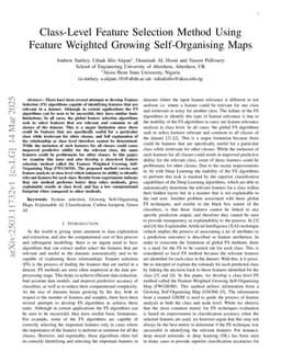 Class-Level Feature Selection Method Using Feature Weighted Growing Self-Organising Maps