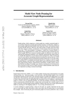 Multi-View Node Pruning for Accurate Graph Representation