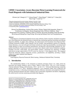 UBMF: Uncertainty-Aware Bayesian Meta-Learning Framework for Fault Diagnosis with Imbalanced Industrial Data