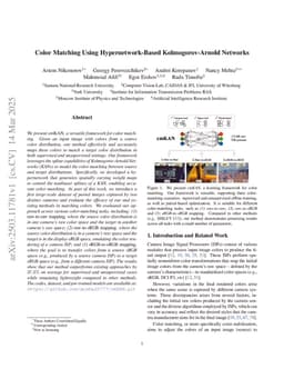 Color Matching Using Hypernetwork-Based Kolmogorov-Arnold Networks