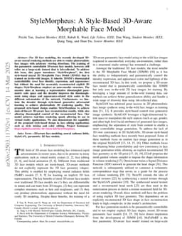StyleMorpheus: A Style-Based 3D-Aware Morphable Face Model