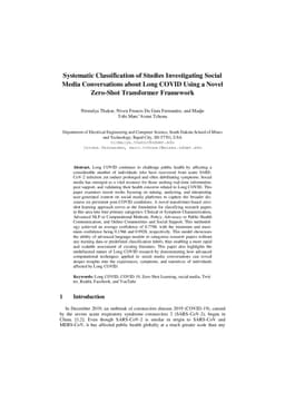 Systematic Classification of Studies Investigating Social Media Conversations about Long COVID Using a Novel Zero-Shot Transformer Framework