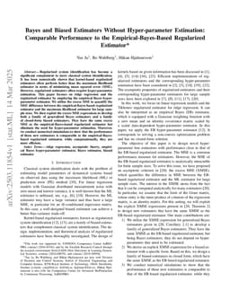 Bayes and Biased Estimators Without Hyper-parameter Estimation: Comparable Performance to the Empirical-Bayes-Based Regularized Estimator