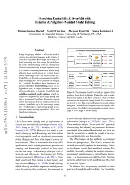Resolving UnderEdit & OverEdit with Iterative & Neighbor-Assisted Model Editing