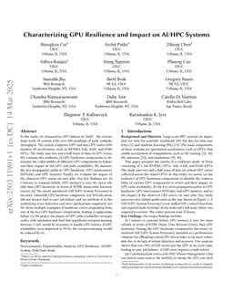 Characterizing GPU Resilience and Impact on AI/HPC Systems