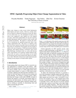 SPOC: Spatially-Progressing Object State Change Segmentation in Video
