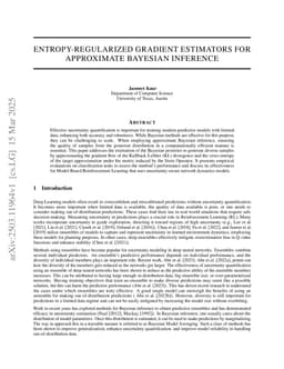 Entropy-regularized Gradient Estimators for Approximate Bayesian Inference
