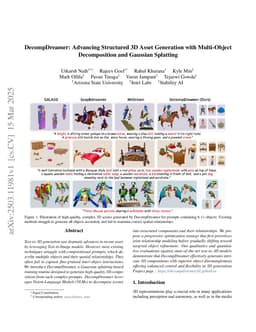 DecompDreamer: Advancing Structured 3D Asset Generation with Multi-Object Decomposition and Gaussian Splatting