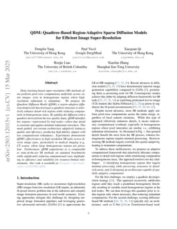 QDM: Quadtree-Based Region-Adaptive Sparse Diffusion Models for Efficient Image Super-Resolution