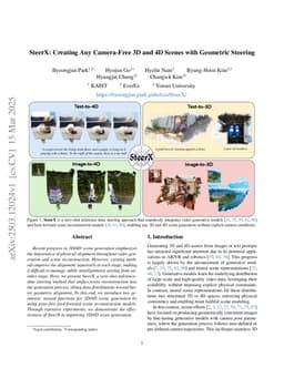 SteerX: Creating Any Camera-Free 3D and 4D Scenes with Geometric Steering