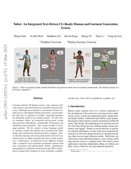 Tailor: An Integrated Text-Driven CG-Ready Human and Garment Generation System