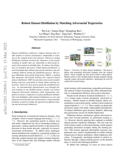 Robust Dataset Distillation by Matching Adversarial Trajectories