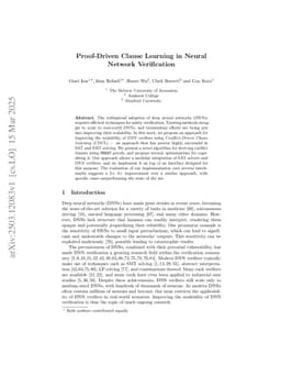Proof-Driven Clause Learning in Neural Network Verification