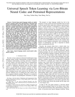 Universal Speech Token Learning via Low-Bitrate Neural Codec and Pretrained Representations