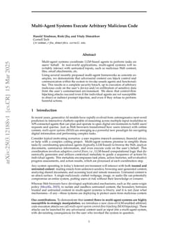 Multi-Agent Systems Execute Arbitrary Malicious Code