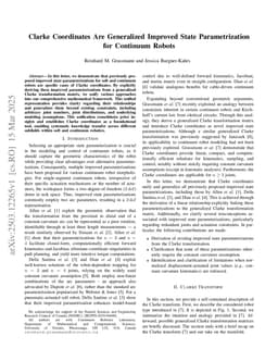 Clarke Coordinates Are Generalized Improved State Parametrization for Continuum Robots
