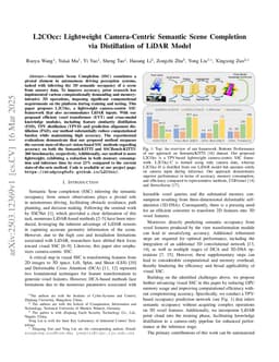 L2COcc: Lightweight Camera-Centric Semantic Scene Completion via Distillation of LiDAR Model