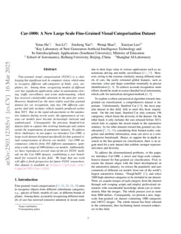 Car-1000: A New Large Scale Fine-Grained Visual Categorization Dataset