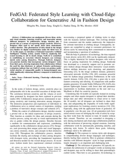 FedGAI: Federated Style Learning with Cloud-Edge Collaboration for Generative AI in Fashion Design
