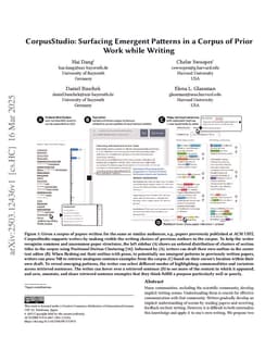 CorpusStudio: Surfacing Emergent Patterns in a Corpus of Prior Work while Writing