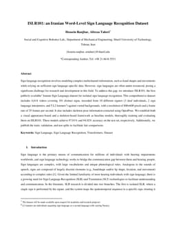 ISLR101: an Iranian Word-Level Sign Language Recognition Dataset