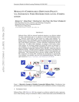 Modality-Composable Diffusion Policy via Inference-Time Distribution-level Composition