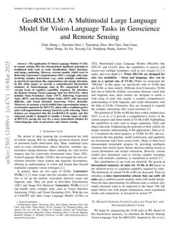GeoRSMLLM: A Multimodal Large Language Model for Vision-Language Tasks in Geoscience and Remote Sensing