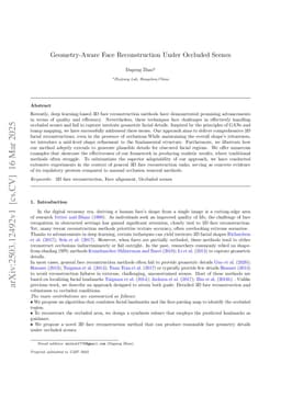 Geometry-Aware Face Reconstruction Under Occluded Scenes