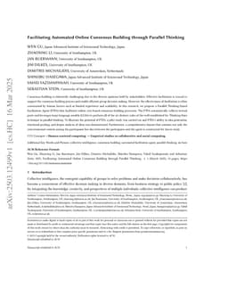 Facilitating Automated Online Consensus Building through Parallel Thinking