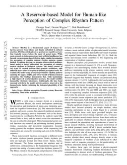 A Reservoir-based Model for Human-like Perception of Complex Rhythm Pattern
