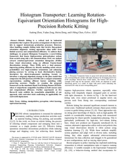 Histogram Transporter: Learning Rotation-Equivariant Orientation Histograms for High-Precision Robotic Kitting