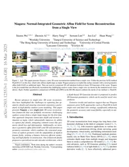 Niagara: Normal-Integrated Geometric Affine Field for Scene Reconstruction from a Single View