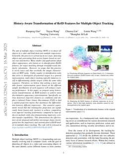 History-Aware Transformation of ReID Features for Multiple Object Tracking