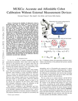 MUKCa: Accurate and Affordable Cobot Calibration Without External Measurement Devices