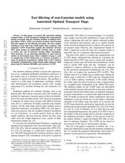 Fast filtering of non-Gaussian models using Amortized Optimal Transport Maps
