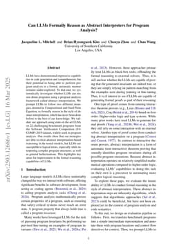 Can LLMs Formally Reason as Abstract Interpreters for Program Analysis?