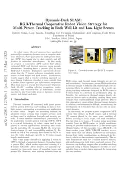 Dynamic-Dark SLAM: RGB-Thermal Cooperative Robot Vision Strategy for Multi-Person Tracking in Both Well-Lit and Low-Light Scenes