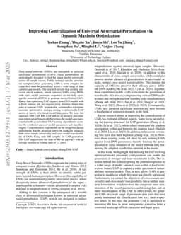 Improving Generalization of Universal Adversarial Perturbation via Dynamic Maximin Optimization