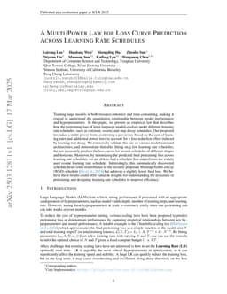 A Multi-Power Law for Loss Curve Prediction Across Learning Rate Schedules