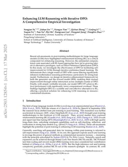 Enhancing LLM Reasoning with Iterative DPO: A Comprehensive Empirical Investigation