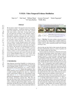 VITED: Video Temporal Evidence Distillation