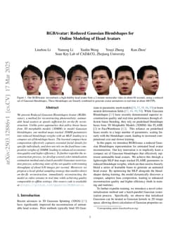 RGBAvatar: Reduced Gaussian Blendshapes for Online Modeling of Head Avatars
