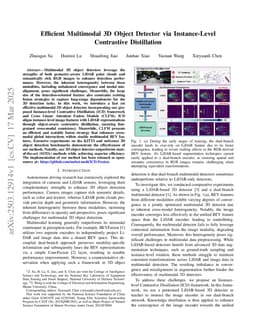 Efficient Multimodal 3D Object Detector via Instance-Level Contrastive Distillation